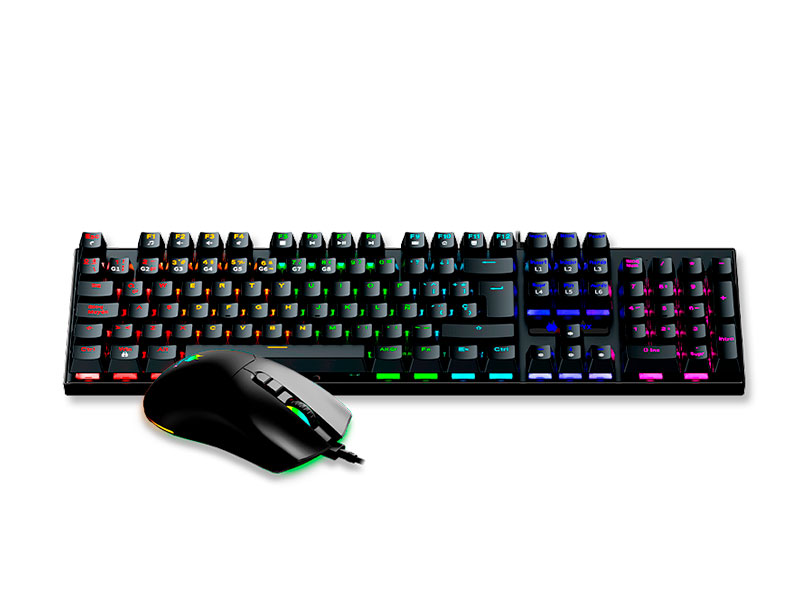 TECLADO Y MOUSE MECANICO ANTRYX  GC-3100 BLACK/ BLUE AGC-3100KBL-SP