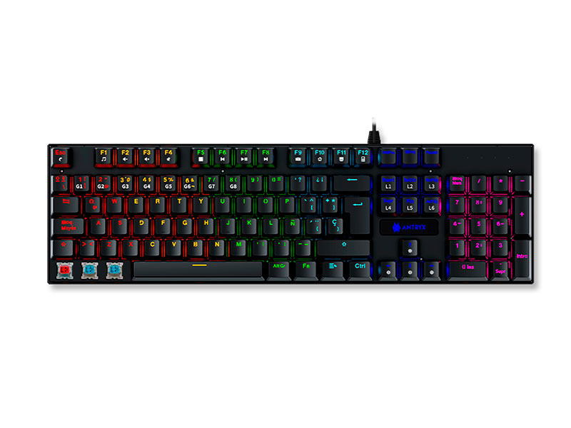 TECLADO Y MOUSE MECANICO ANTRYX  GC-3100 BLACK/ BLUE AGC-3100KBL-SP