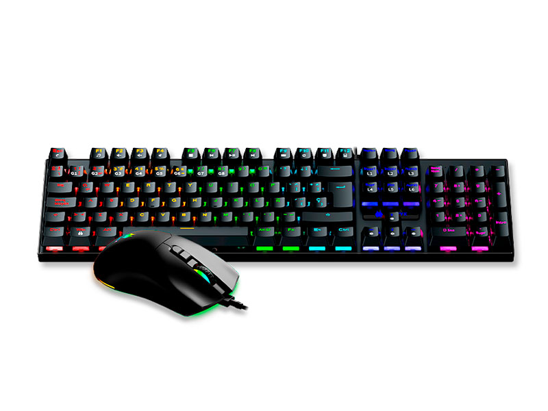 TECLADO Y MOUSE MECANICO ANTRYX  GC-3100 BLACK/ RED AGC-3100KRE-SP