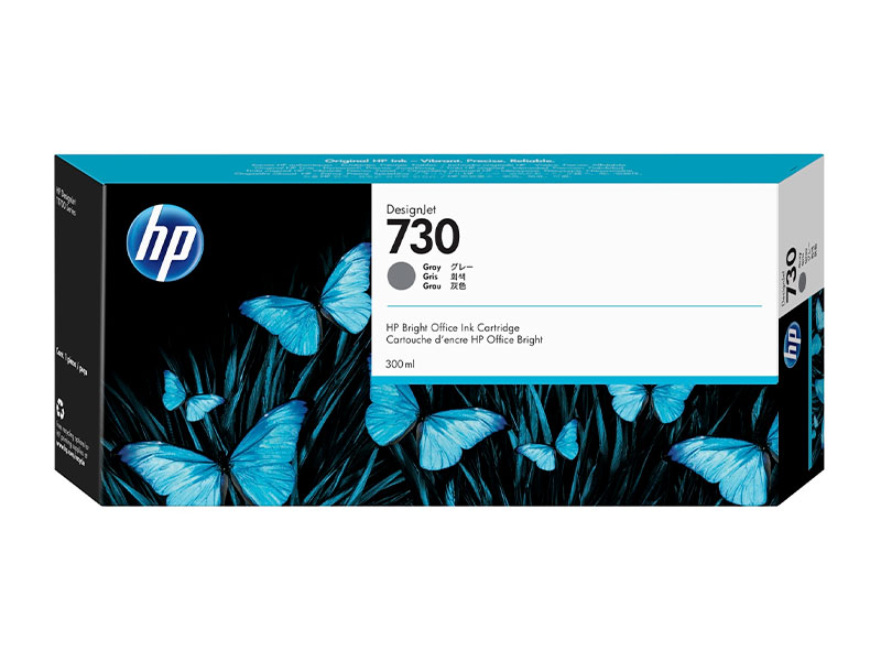TINTA HP P2V72A (730) GRAY P/ DESIGNJET INK 300M