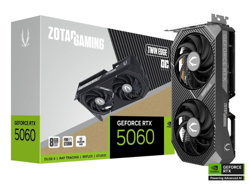 T. VIDEO ZOTAC GAMING GEFORCE RTX5060 8GB TWIN EDGE OC GDDR7 ZT-B50600H-10M